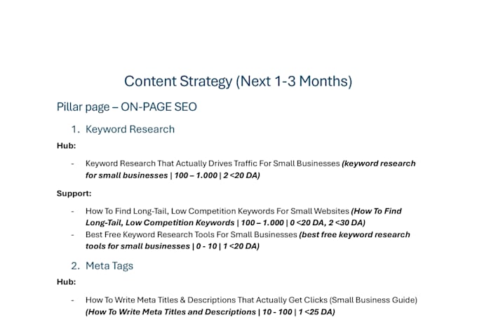 create an advanced SEO content strategy to dominate google